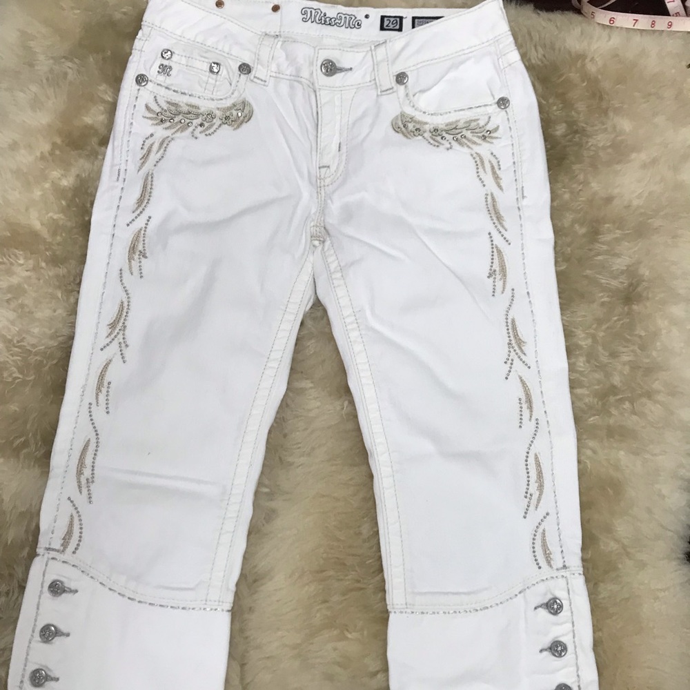 Miss Me Capris with lots of embroidery and bling